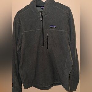 Patagonia dark grey 1/4 zip fleece